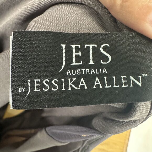 Jets by Jessika Allen Women's Aspire Plunge Cut Out One-Piece Slate 12 Swimsuit - Picture 9 of 10